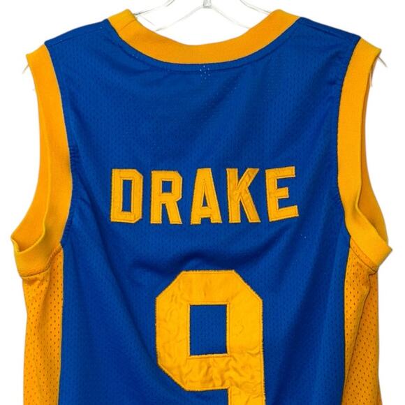 Drake Jimmy Degrassi High Basketball Jersey #9 Size Medium Blue/Yellow Y2K - Picture 4 of 8